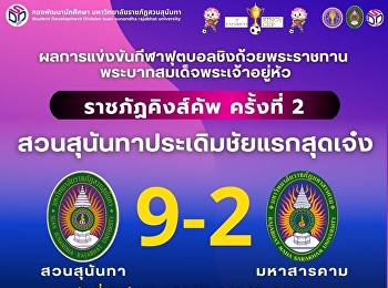 ทัพฟุตบอลสวนสุนันทา สุดเจ๋ง. คว้าชัยแรก
สร้างชื่อ ศึก 