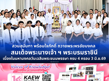 สวนสุนันทา พร้อมใจถวายพระพรชัยมงคล
สมเด็จพระนางเจ้า ฯ พระบรมราชินี
เนื่องในโอกาสมหามงคลเฉลิมพระชนมพรรษา ครบ
4 รอบ  (3 มิถุนายน 2569)